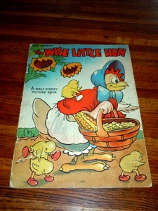 Disney's THE WISE LITTLE HEN #888 Linen Book Donald Duck, Peter Pig - Picture 1 of 7