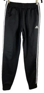 adidas boys XL (18/20) athletic pants black with 3 white stripes - Picture 1 of 9