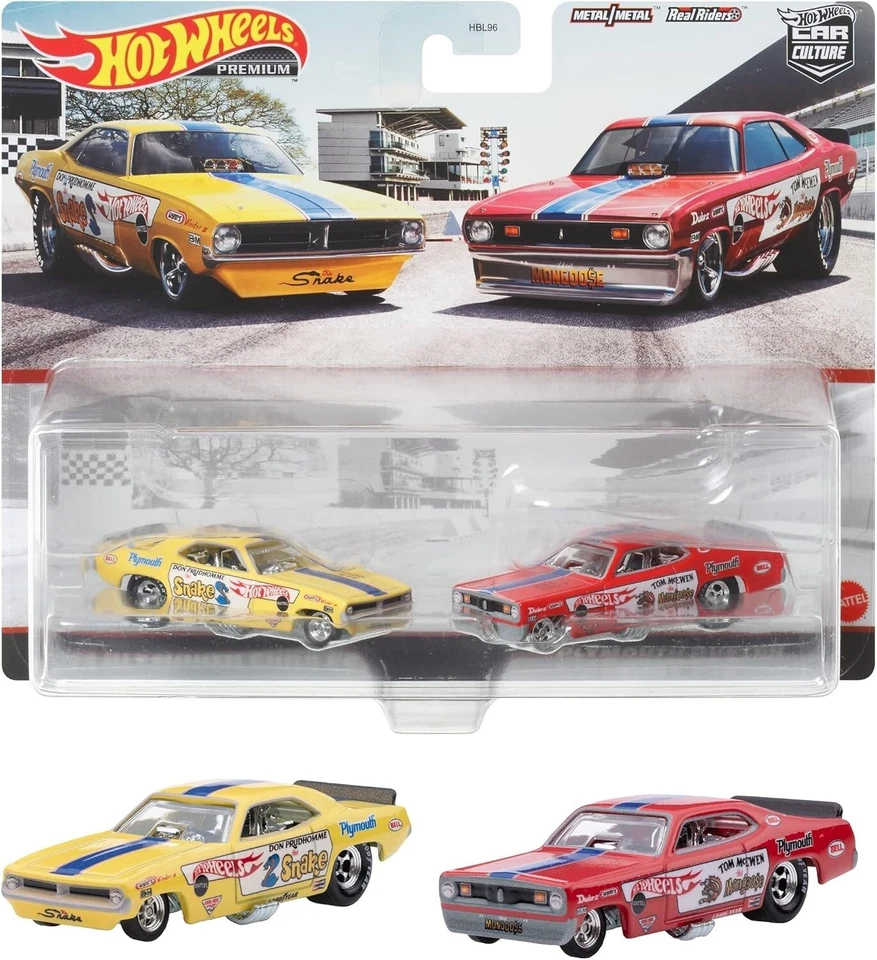 Hot Wheels Premium Car Culture 2 Pack '72 PLYMOUTH CUDA / DUSTER HFF29 2022
