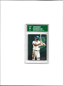 1994 Bowman #373 Johnny Damon RC Kansas City Royals Graded 8 - NICE!