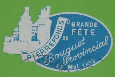 CINDERELLA VIGNETTE 1933 PIERREFONDS GRANDE FETE DU BOUQUET PROVINCIAL - Photo 1/2
