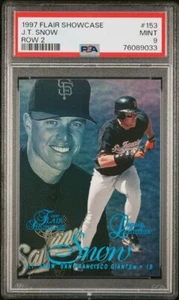 J.T. SNOW 1997 Flair Showcase Legacy Collection #153 Row 2 Giants JT /100 PSA 9 - Picture 1 of 2
