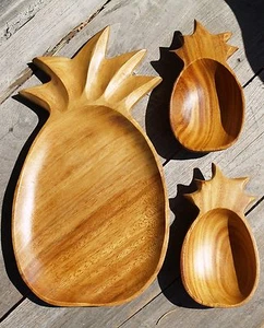 Vintage Aloha Hand Made by "The Hardwood Factory" Monkypod Wood, Kauai, Hawaii - Picture 1 of 6