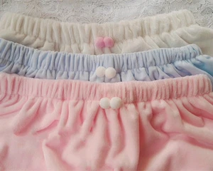 Ladies Lolita Velvet Shorts Ruffle Bloomers Rabbit Fur Tail Knickers Underpants - Picture 1 of 12