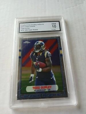 Todd Gurley 2015 Topps cromo #TG 1989 ESTILO RC PGA 10 gemas como nuevo RAMS Foto 1 de 2