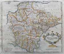 1695 (1722) Antique Morden Map Devon - from Camden's Brittania