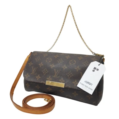 Auténtico bolso sin asas Louis Vuitton Favorite MM monograma M40718 cadena bidireccional CLA327 Foto 1 de 4