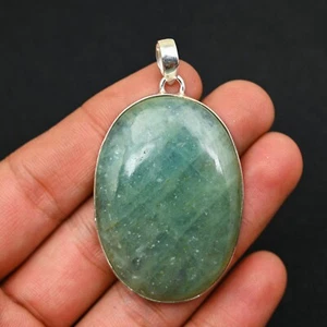 Piedras preciosas de aguamarina natural 925 hechas a mano joyería colgante regalo - Imagen 1 de 4