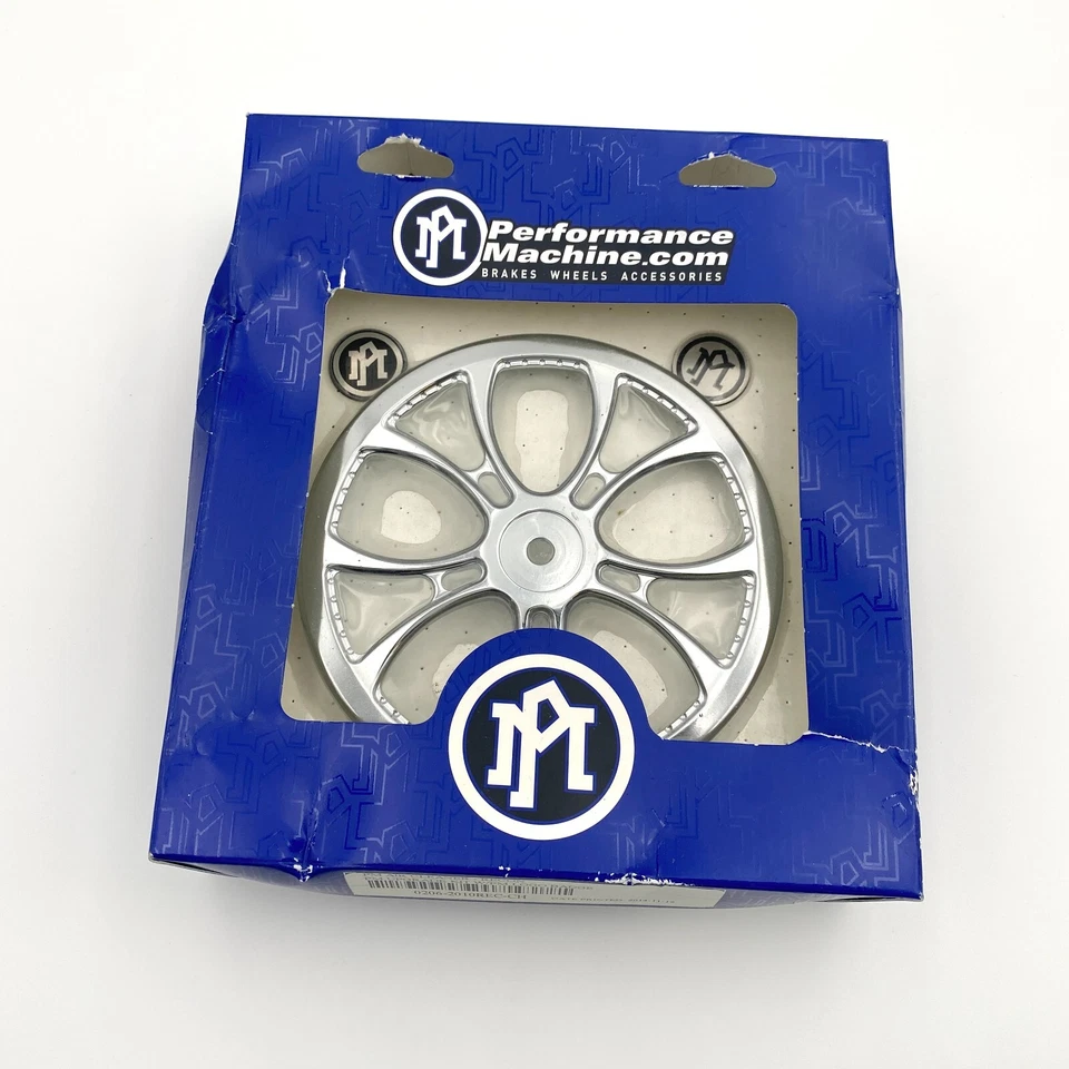 NOS Performance Machine Recon Chrome Air Cleaner Faceplate & Medallion Harley - Image 1 of 4