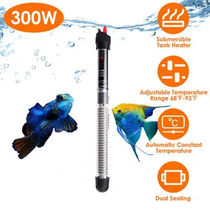 300W Large Aquarium Water Heater For 100 Gallon Fish Tank With Suction Cups - Picture 1 of 12