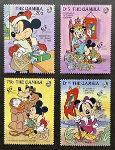 JUEGO DE SELLOS DE DISNEY GAMBIA GRANADA 1992 MNH CHRISTOPHER COLUMBUS MICKEY GOOFY - Imagen 1 de 1