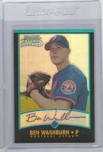 2001 BOWMAN CHROME BEN WASHBURN REFRACTOR ROOKIE RC #117