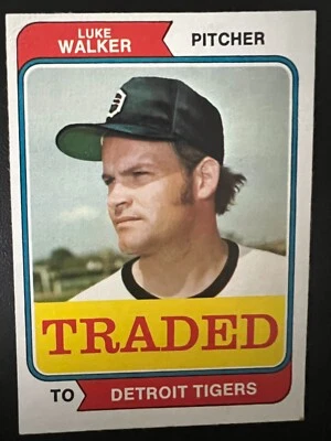 1974 Topps Traded Luke Walker #612T Detroit Tigers - Image 1 of 2