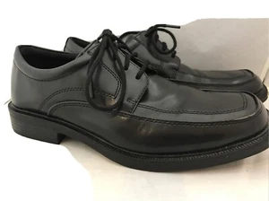 Hunters Bay Mens Dress Black Lace Up Square Toe Shoes Size 8 - Picture 1 of 7