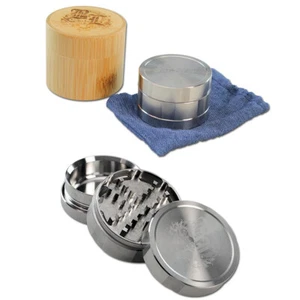 Black Leaf - Edelstahl Deluxe Grinder in Geschenkbox - 3-tlg. - Ø 49mm  - Bild 1 von 7