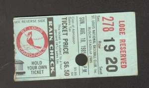 MONTREAL EXPOS vs ST. LOUIS CARDINALS AUGUST 18 1985 MLB BASEBALL TICKET STUB - Picture 1 of 2