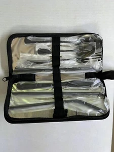 Portable Utensils Travel Camping Stainless Steel Cutlery Set w Brushes & Case - Picture 1 of 7