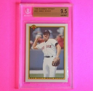 1990 Bowman Tiffany #281 Wade Boggs, Red Sox, HOF, Graded BGS 9.5 Gem Mint - Picture 1 of 2