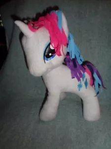 Unicorn RARITY My Little Pony plush 2014 Hasbro White Rainbow Mane Tail Funrise - Picture 1 of 8
