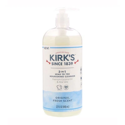 Kirk's 3-in-1 Head to Toe Nourishing Cleanser, Original Fresh Scent, 32 Fluid Oz - Image 1 of 2