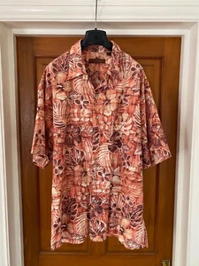 Tori Richard Herren Blumen Hawaii Hemd Gr. 2XL XXL Kurzarm Knopfleiste Rot - Bild 1 von 10