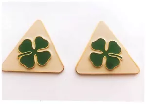 169 replica QUADRIFOGLIO ORO DESTRO+SINISTRO CAR BADGE STEMMA LOGO TARGA BORCHIA - Imagen 1 de 1