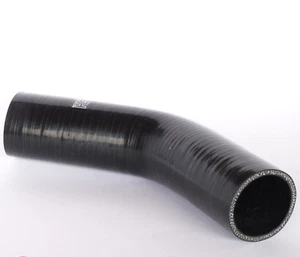 45 Grad, Silikonbogen ID 40mm Silikonschlauch Bogen Silikon Schlauch SCHWARZ - Afbeelding 1 van 6