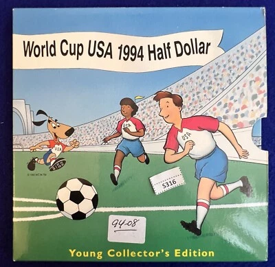 1994 D World Cup USA BU Half Dollar Young Collector's Edition OGP w/COA S316 - Image 1 of 4