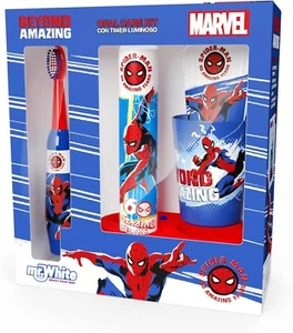Spiderman Spazzolino elettrico con Base Luminosa + Bicchiere + Dentifricio 75 ml - Foto 1 di 5