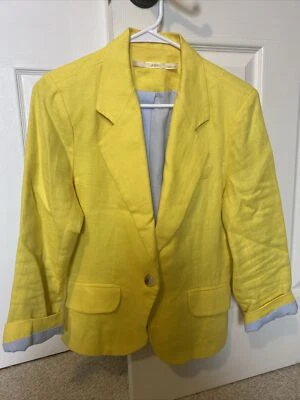 Jaqueta Gibson Feminina Petite L Blazer Terno Amarelo, Roupa de Trabalho, Negócios - Imagem 1 de 4