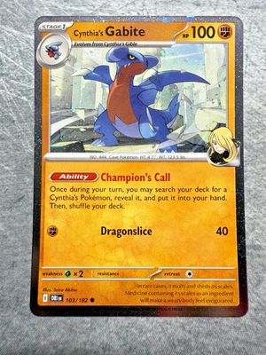 Cynthia's Gabite 103/182 - Cosmos Holo - Destined Rivals Pokémon TCG - NM - Image 1 of 2