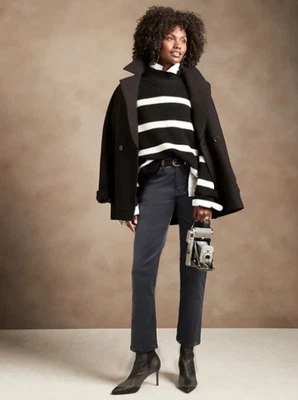 Banana Republic High Rise Slim Velvet Jeans Blue Gray Pants 25/0 PETITE NWT $120 - Image 1 of 4