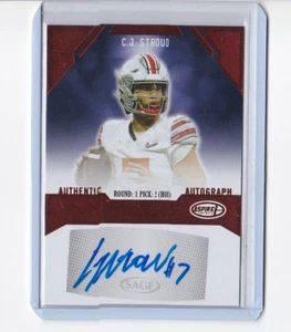 C.J. STROUD 2023 ASPIRE FOOTBALL AUTOGRAPHED ROOKIE-YOUR BUCKEYE STAR SHIPS FREE - Picture 1 of 24