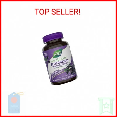 Gominolas inmunes Nature’s Way Sambucus Saúco, apoyo inmunológico diario para niños a Foto 1 de 2