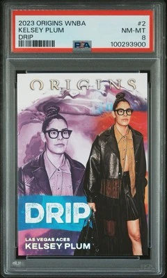 2023 Panini Origins WNBA #2 Kelsey Plum Drip PSA 8 NM/MT - Image 1 of 3