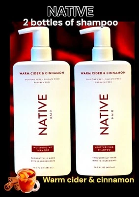 Champú hidratante NATIVO cálido para el cuidado de la sidra y la canela 487 ml cada uno orgánico 2 unidades Foto 1 de 4