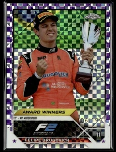 2023 Topps Chrome Formula 1 Purple Checker Felipe Drugovich /199 #192 - Picture 1 of 2