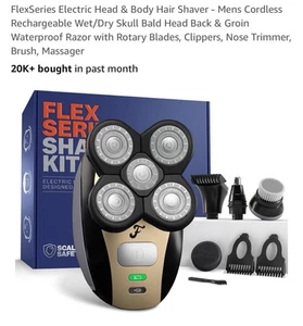 Freebird Flex Series Shaving Kit, Electric Rotary Shaver for Head New/Sealed - Picture 1 of 8