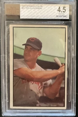 1953 Bowman Color Ted Kluszewski #62 BVG 4.5 - Image 1 of 2