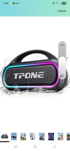 Tragbarer Bluetooth Lautsprecher, 30W Spitze, 12H Spielzeit, IPX5 wasserdicht mit Licht, - Bild 1 von 9