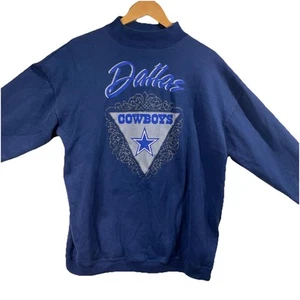 Sudadera De Colección Dallas Cowboys OSFM Azul Marino Acantilado Engle 1992 Años 90 EE. UU. - Imagen 1 de 12