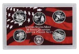 2002 Silver Proof State Quarter Set - 5 Coins - 90% Silver-NO BOX/COA - Picture 1 of 2