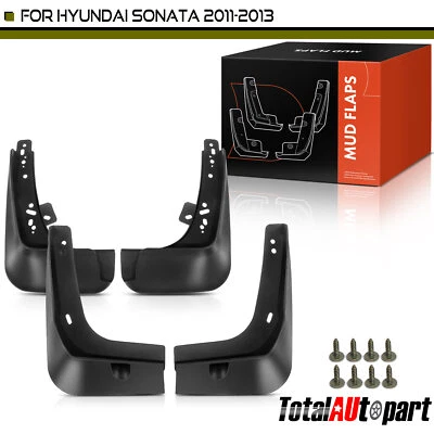 4x guardabarros guardabarros guardabarros PP+TPE para Hyundai Sonata 2011 2012 2013 Foto 1 de 4