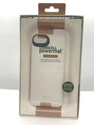 Duracell Powermat SnapBattery Detachable Backup Battery iPhone 5 White Brand New - Image 1 of 4