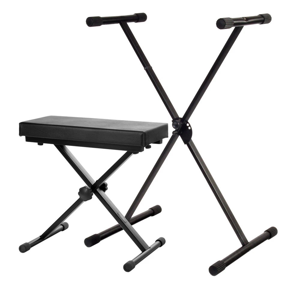 Classic Cantabile Keyboardständer Einstrebig höhenverstellbar Inkl Bank Deluxe