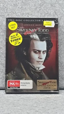 NEW: SWEENY TODD Johnny Depp 2 Disc Collector's Edition Movie DVD Region 4 PAL - Image 1 of 2