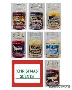 YANKEE CANDLE-"CHRISTMAS" SCENTS-BLACK BAND. 22 oz.-YOUR CHOICE-NEW. RARE. - Picture 1 of 63
