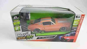 Maisto Tech R/C 1967 Ford Mustang GT Orange/Silver Stripes 1:24 49MHZ NIB - Picture 1 of 11