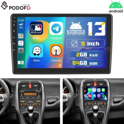 2+64GB Android 13 Autoradio CarPlay Für Toyota Auris E150 2006-2012 GPS Navi BT - Bild 1 von 4