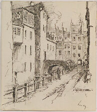 Marino M. Lusy (1880-1953), "Motive of Venice", Ink Drawing